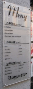Solgt!Uteskilt / veggskilt 35b x 80h, - 1 / 2