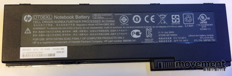 Solgt!Originalt batteri til HP bærbar