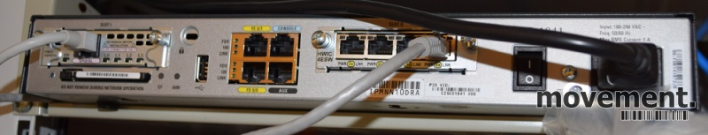 Solgt!Cisco 1841 Router, V06, med HWIC - 2 / 5