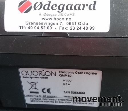 Solgt!Kasseapparat Quorion QMP50 / CR50, - 2 / 2