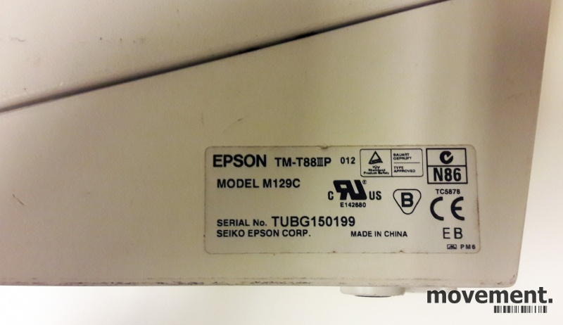 Solgt!Epson TM-T88IIIP Kvitteringsskriver - 3 / 4