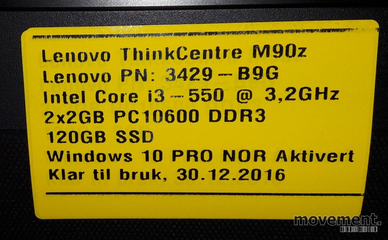 Solgt!Lenovo alt-i-ett PC med skjerm: - 5 / 5