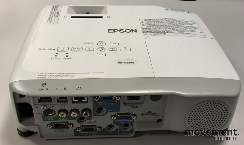 Solgt!Epson Prosjektor EB-955W, - 2 / 2