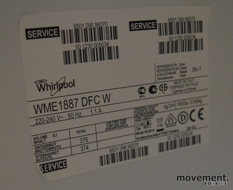 Solgt!Whirlpool WME1887 DFC W - 3 / 3