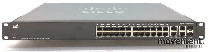 Solgt!Cisco SG300-28 Managed L3 Gigabit
