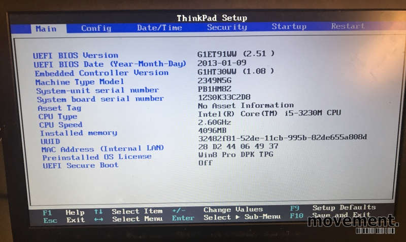 Solgt!Bærbar PC: Lenovo T430 (2349-N5G) - 2 / 2