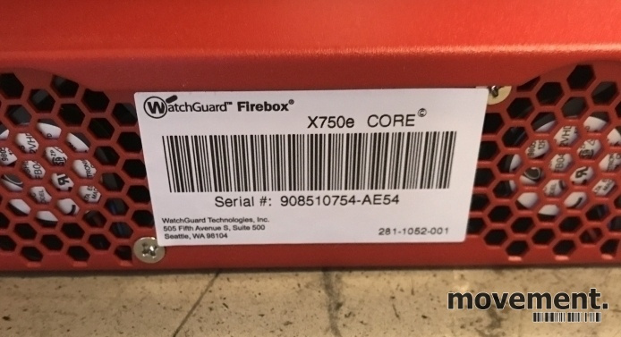 Solgt!Watchguard Firebox X Core e-Series - 4 / 7