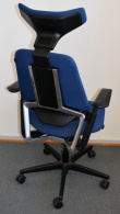 Solgt!Savo S3 kontorstol i blåttt stoff / - 2 / 2