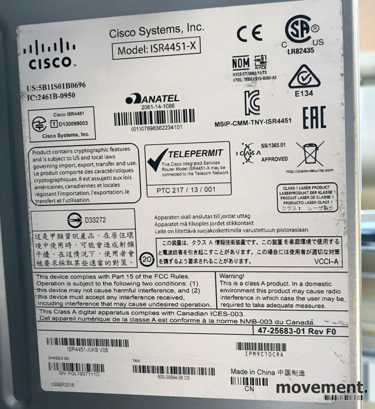 Solgt!Cisco Integrated Services Router - 4 / 4