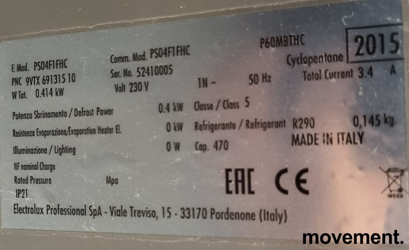 Electrolux PS04F1FHC Fryseskap i - 3 / 6