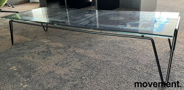 Loungebord i glass med plate-print - 3 / 4