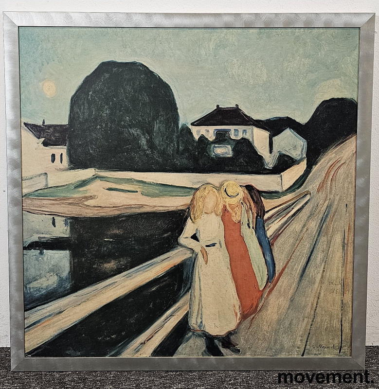 Reproduksjon av Munch sitt maleri,