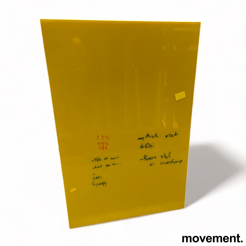 Whiteboard i gult glass fra Lintex, - 1 / 2