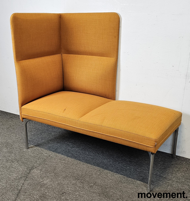 2-seter sofa / lounge orange / grå - 3 / 4