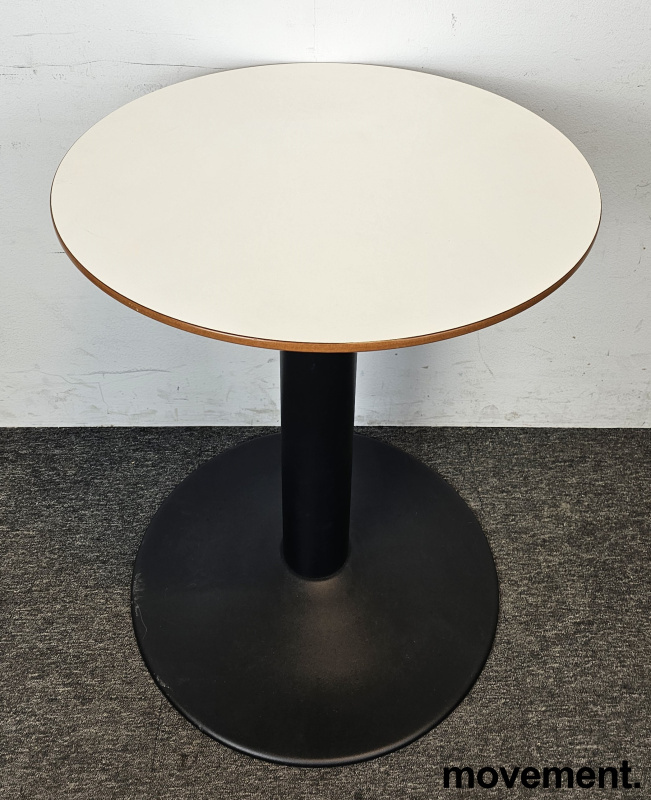 Rundt bord i hvit / sort, Ø=60cm, - 3 / 3