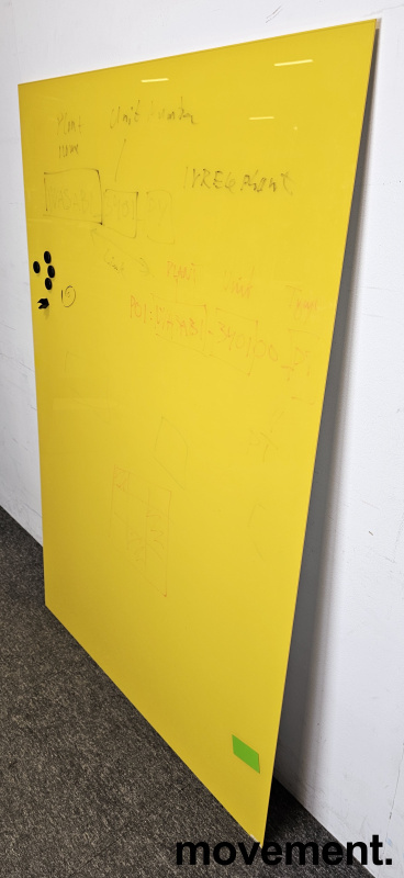 Whiteboard i gult glass fra Lintex, - 2 / 3