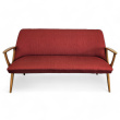 Solgt!Vintage / retro sofa i rødt - 1 / 2
