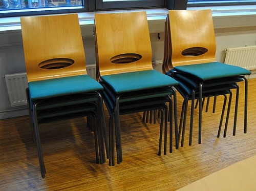 Solgt!ISKU konferansestoler i bøk med - 3 / 3