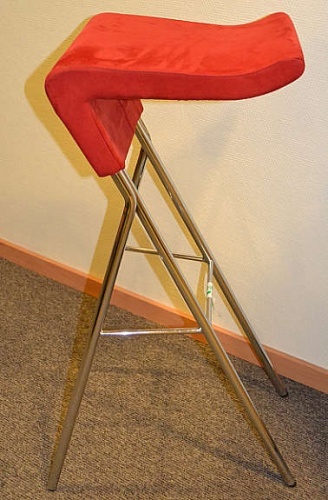 Solgt!Barkrakk i krom/rødt 82cm - 3 / 3