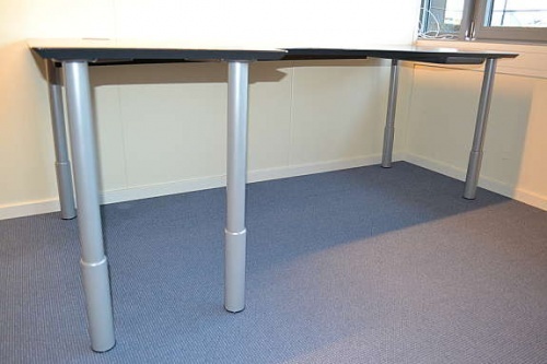 Solgt!Skrivebord i grått, hjørneløsning - 4 / 4