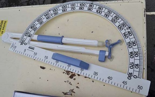 Solgt!Stor passer og vinkel med sugekopp