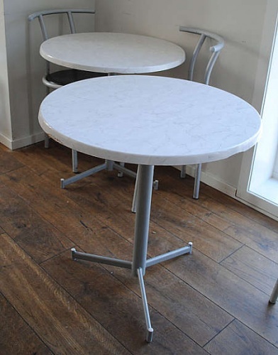 Solgt!Cafébord runde Ø=70cm, brukte - 2 / 3