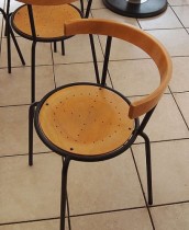 IKEA caféstoler i sort/bøk, pent brukte