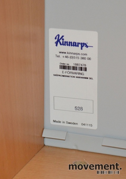 Solgt!Kinnarps sjalusiskap E-serie i bøk, - 4 / 4