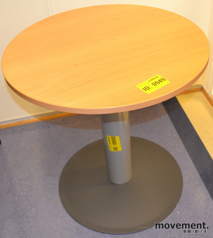 Solgt!Kinnarps rundt bord i bøk, E-serie - 1 / 4
