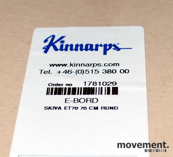 Solgt!Kinnarps rundt bord i bøk, E-serie - 4 / 4