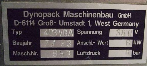 Solgt!Vakuumpakker DYNO 403VGA, pent - 3 / 6
