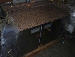 Pizzabenk med steinplate 153cm b, topp-/ garnityrkjøler, pent brukt 2009mod