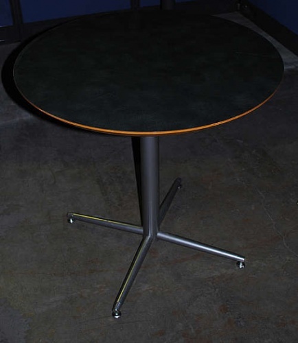 Solgt!Rundt bord Ø=75 cm, grå plate og - 1 / 3