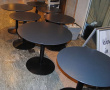 Solgt!Rundt bord, mørkegrått kafebord, - 2 / 3