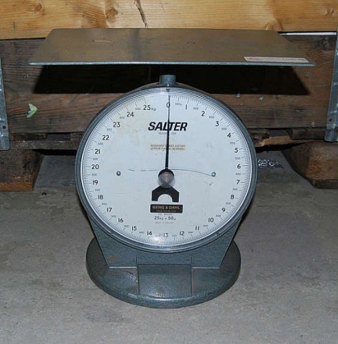 Solgt!Postvekt, inntil 25 kg, brukt