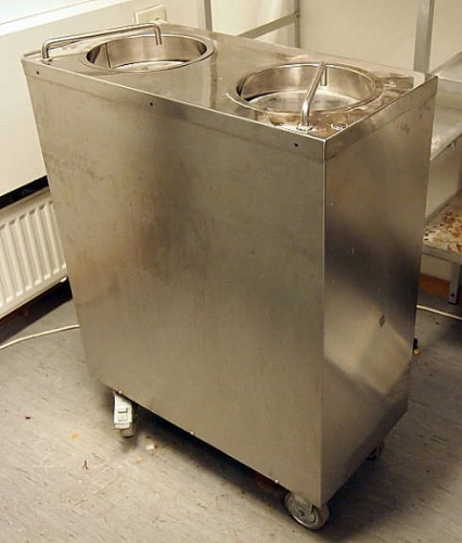 Solgt!Tallerkentralle i rustfritt for - 1 / 2