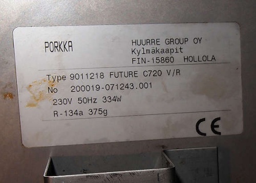 Solgt!Porkka 686liters kjøleskap for - 2 / 5