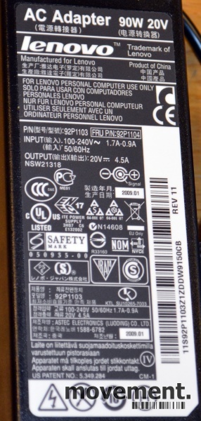 Solgt!Lader 92P1107 til LENOVO bærbar PC - 4 / 6