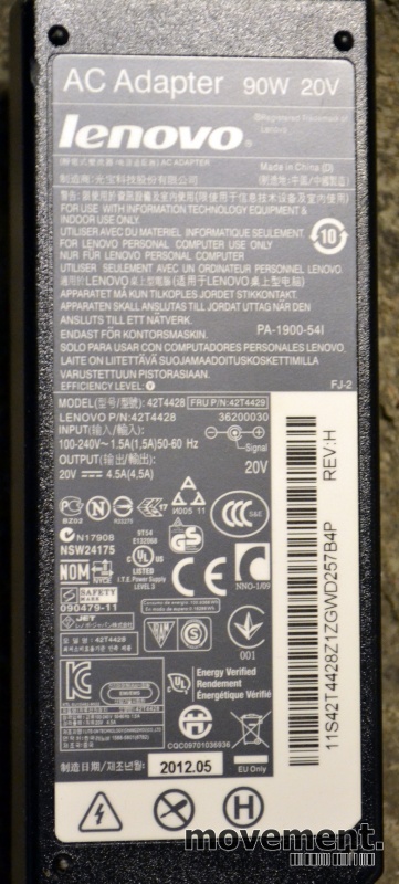 Solgt!Lader 92P1107 til LENOVO bærbar PC - 5 / 6