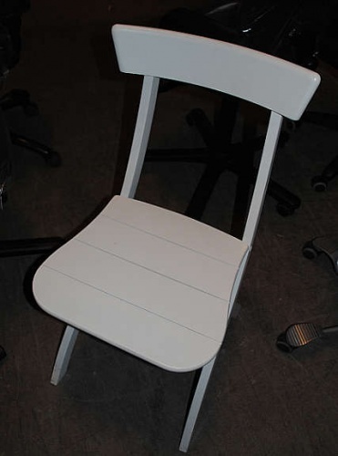 Solgt!IKEA klappstol modell Arvinn i hvit - 1 / 2