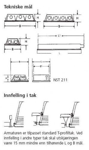 Solgt!Innfellingsarmatur for T-profil - 2 / 2