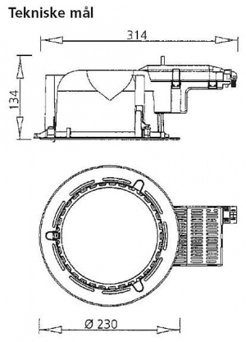 Solgt!Downlight RA 230 2X26W. NYE / - 2 / 2
