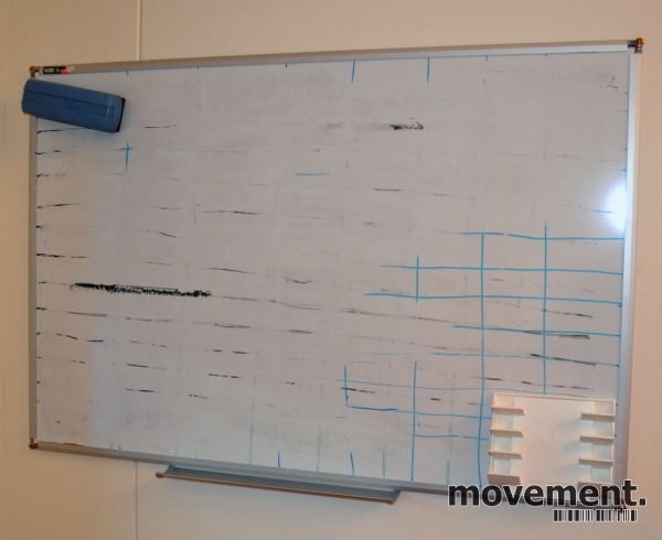 Solgt!Vegghengt whiteboard 90x60cm, pent - 3 / 4