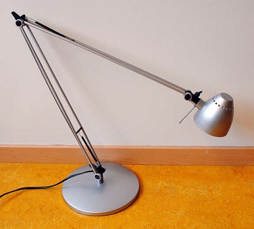 Solgt!Skrivebordslampe 895-21/31 i sølv, - 1 / 2