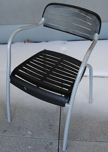 Solgt!Utestoler i metall til restaurant, - 1 / 3