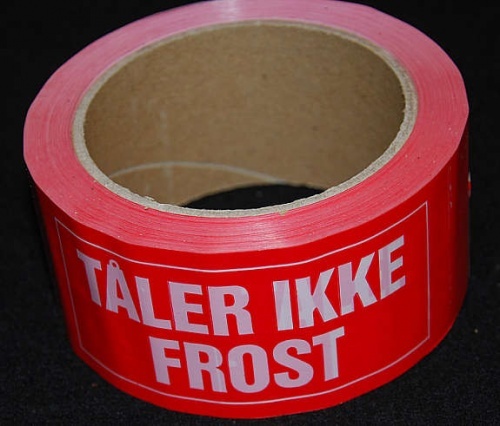 Solgt!Kartong med 33 ruller varseltape - 1 / 3