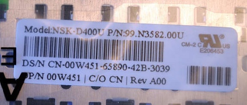 Solgt!Dell 0W456 Tastatur til Dell - 2 / 2
