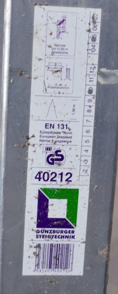 Solgt!Stige, tosidig industritrapp, 140cm - 2 / 2