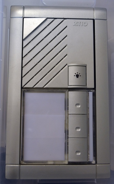 Solgt!Ringeklokkepanel RITTO 3-knappers, - 1 / 3