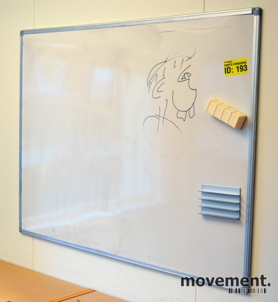 Solgt!Whiteboard, 120x90cm, vegghengt, - 1 / 4